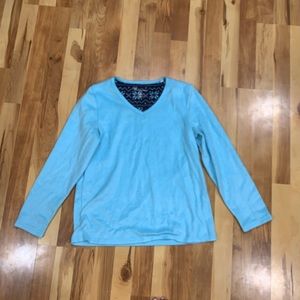 Croft & Barrow Blue Pajama Long Sleeve Top